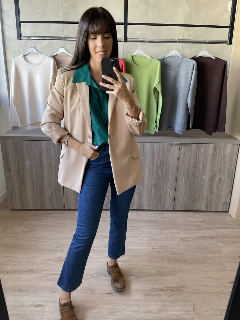 BLAZER HACHIS BEIGE - Image 3