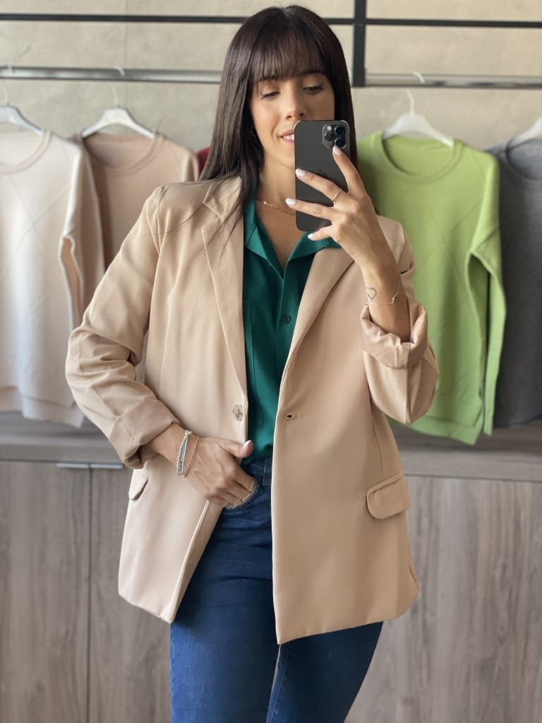BLAZER HACHIS BEIGE