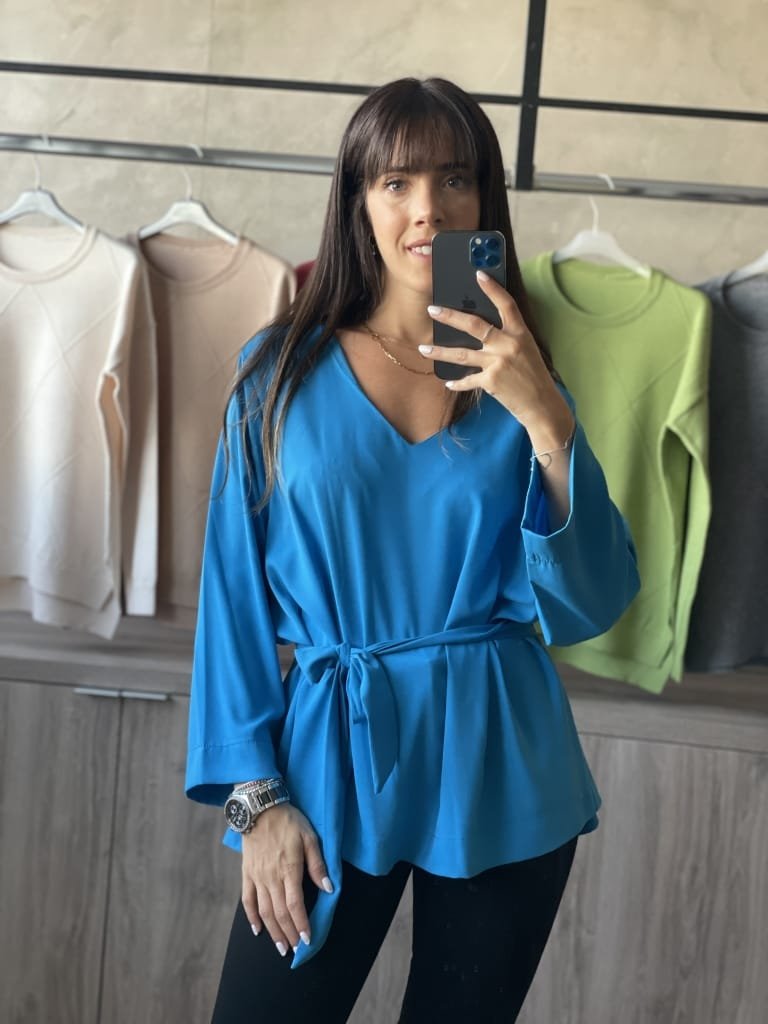 BLUSA FLORIS TURQUESA