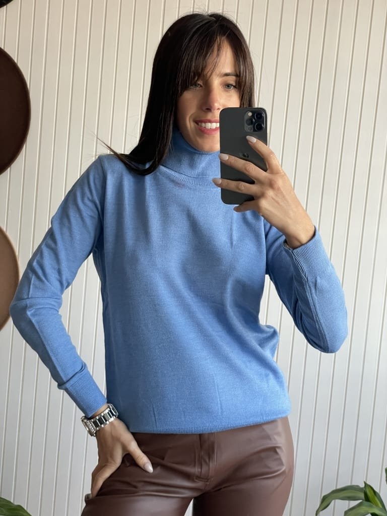 POLERA CABEN CELESTE