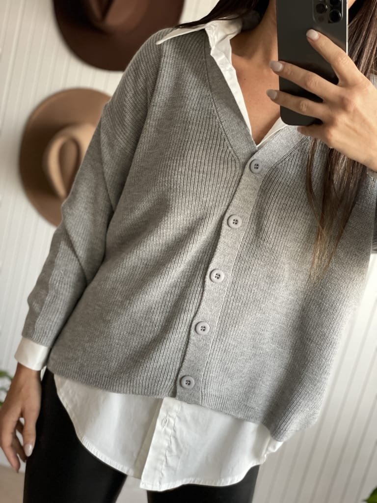 CARDIGAN SICILIA GRIS - Image 3
