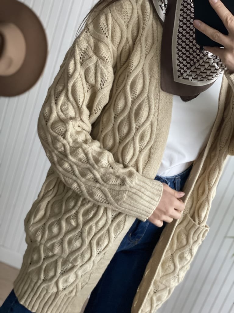 SACON TEJIDO BEIGE - Image 3