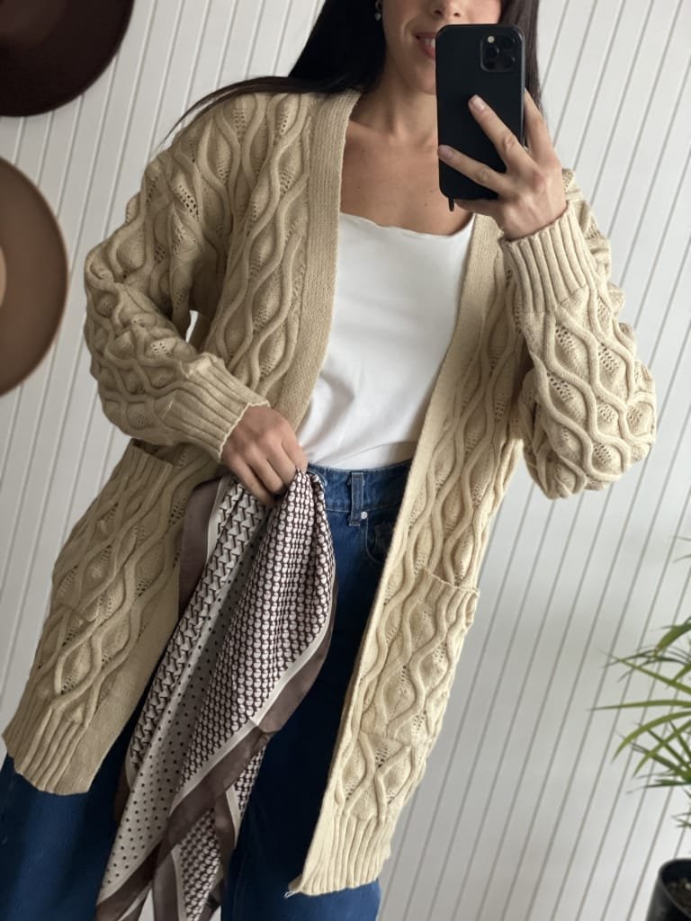 SACON TEJIDO BEIGE - Image 4