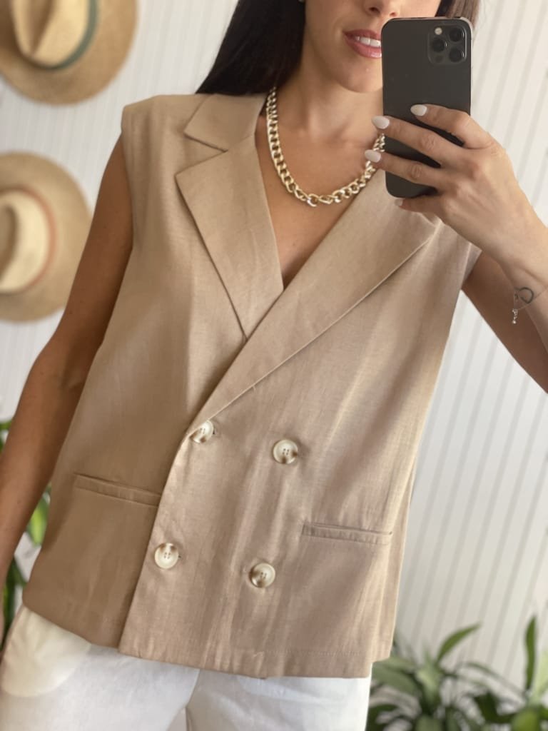 CHALECO TOSU BEIGE - Image 3