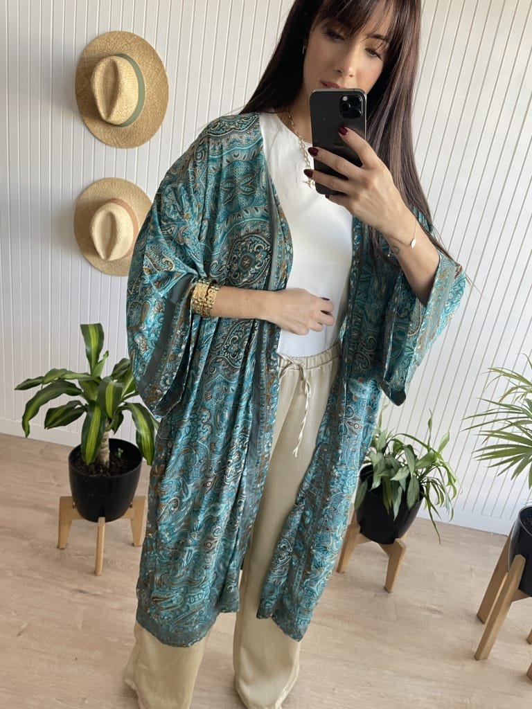 KIMONO DE SEDA VERDE - Image 2