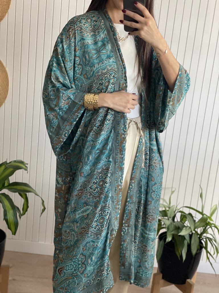 KIMONO DE SEDA VERDE - Image 4