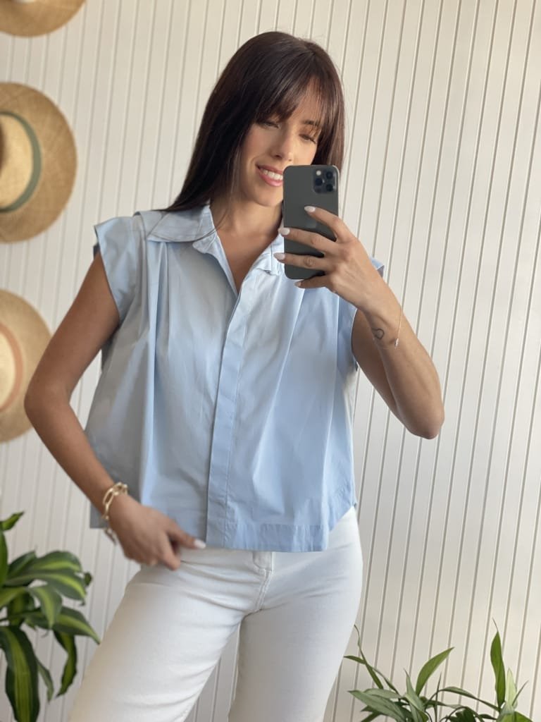 CAMISA LEDA CELESTE