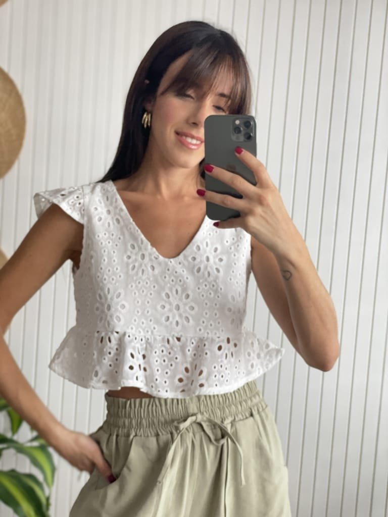 TOP BRODERY BLANCO - Image 2
