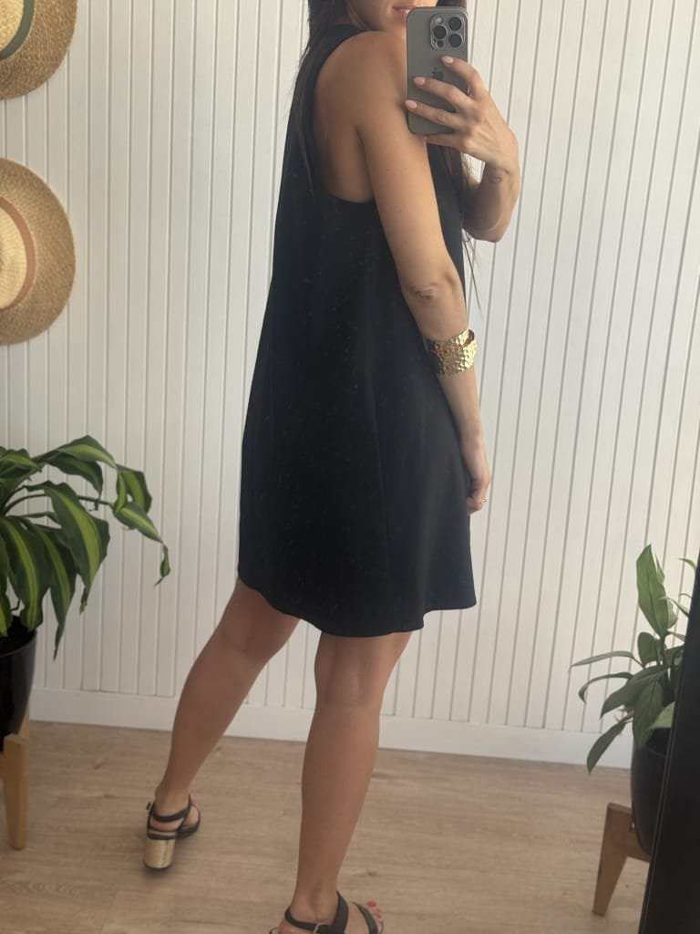 VESTIDO JACKIE V NEGRO - Image 2