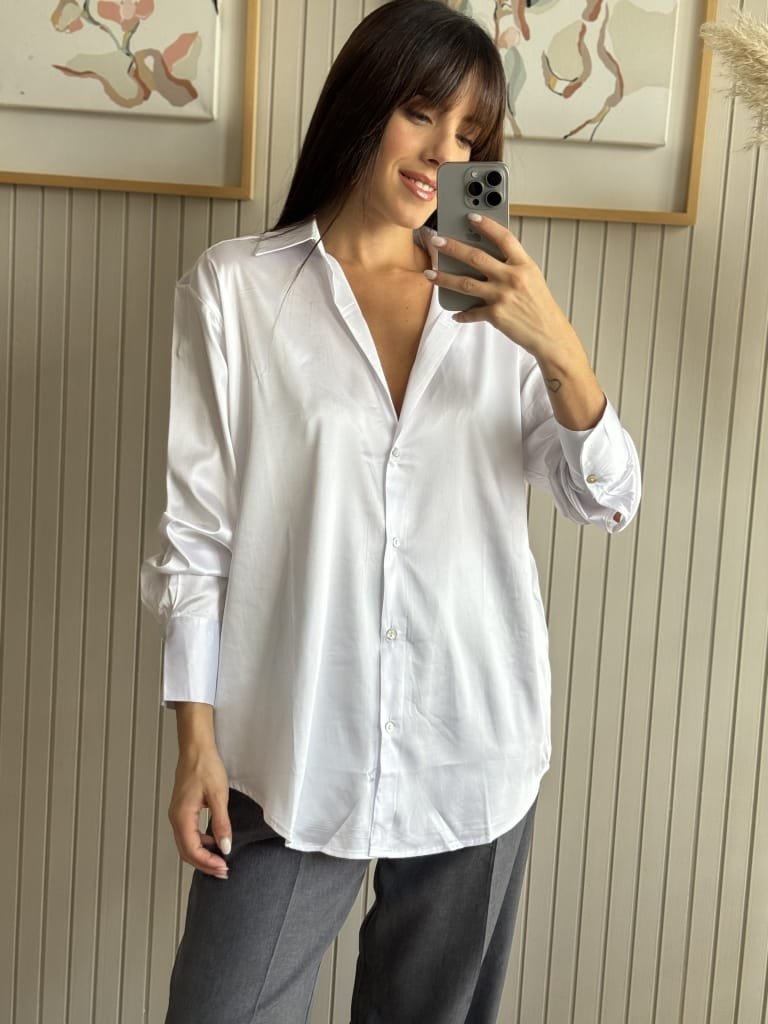 CAMISA SATENITA BLANCA - Image 3