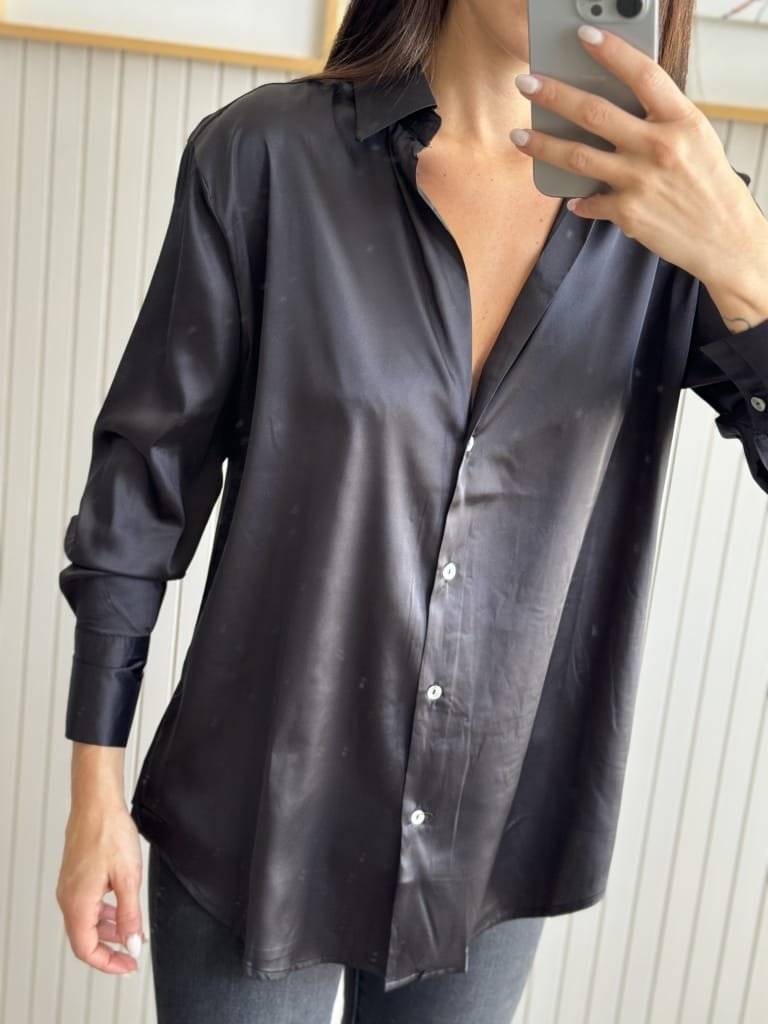 CAMISA SATENITA NEGRA - Image 3