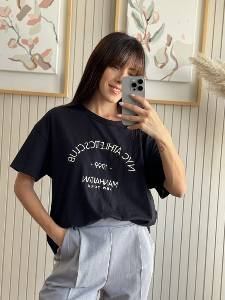 REMERA NYC ATHLETICS NEGRA