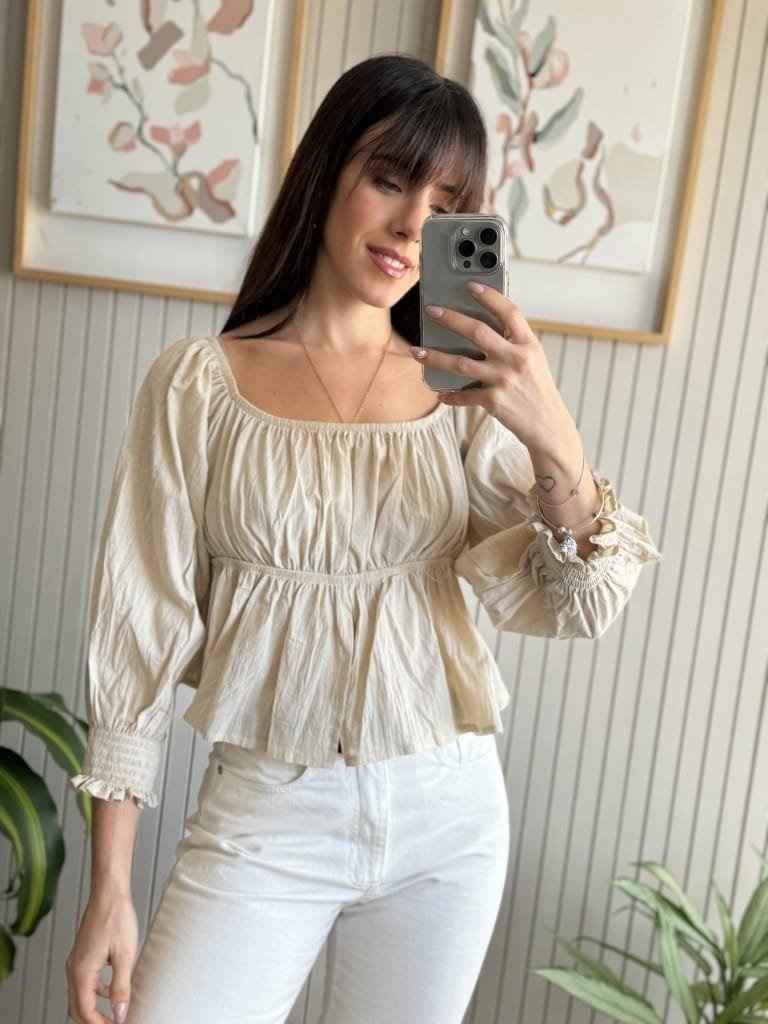 BLUSA OLIVIA BEIGE - Image 3