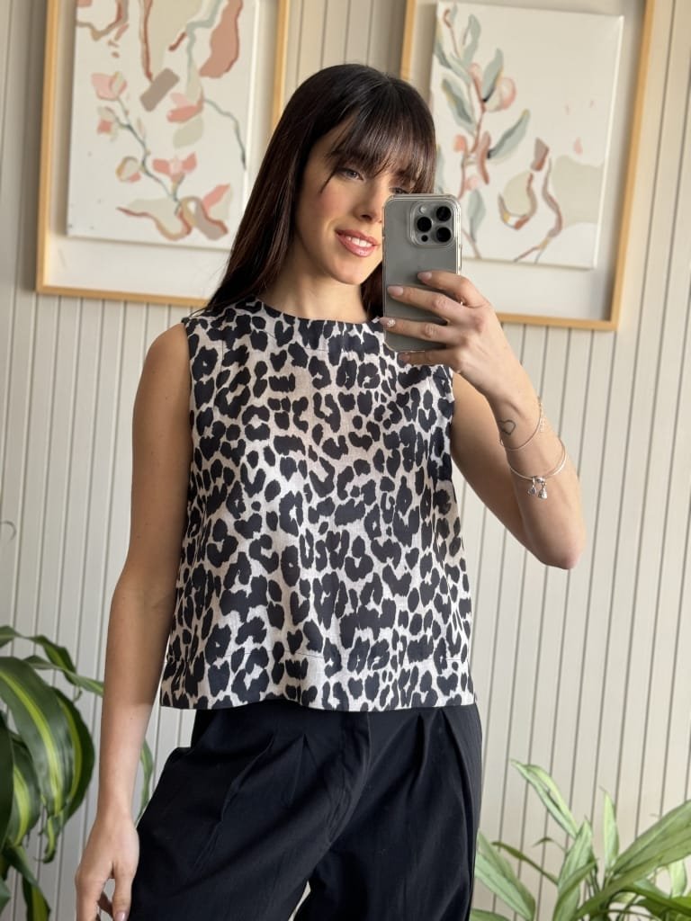 BLUSA BASIC ANIMAL PRINT