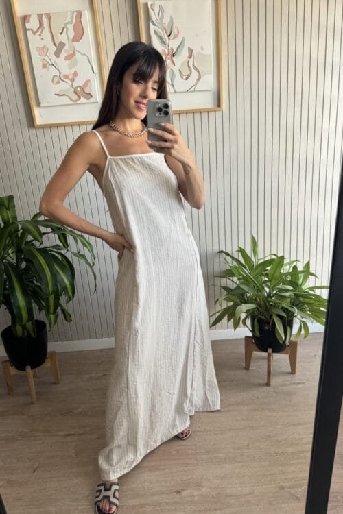 Alternative view of VESTIDO TERET BEIGE