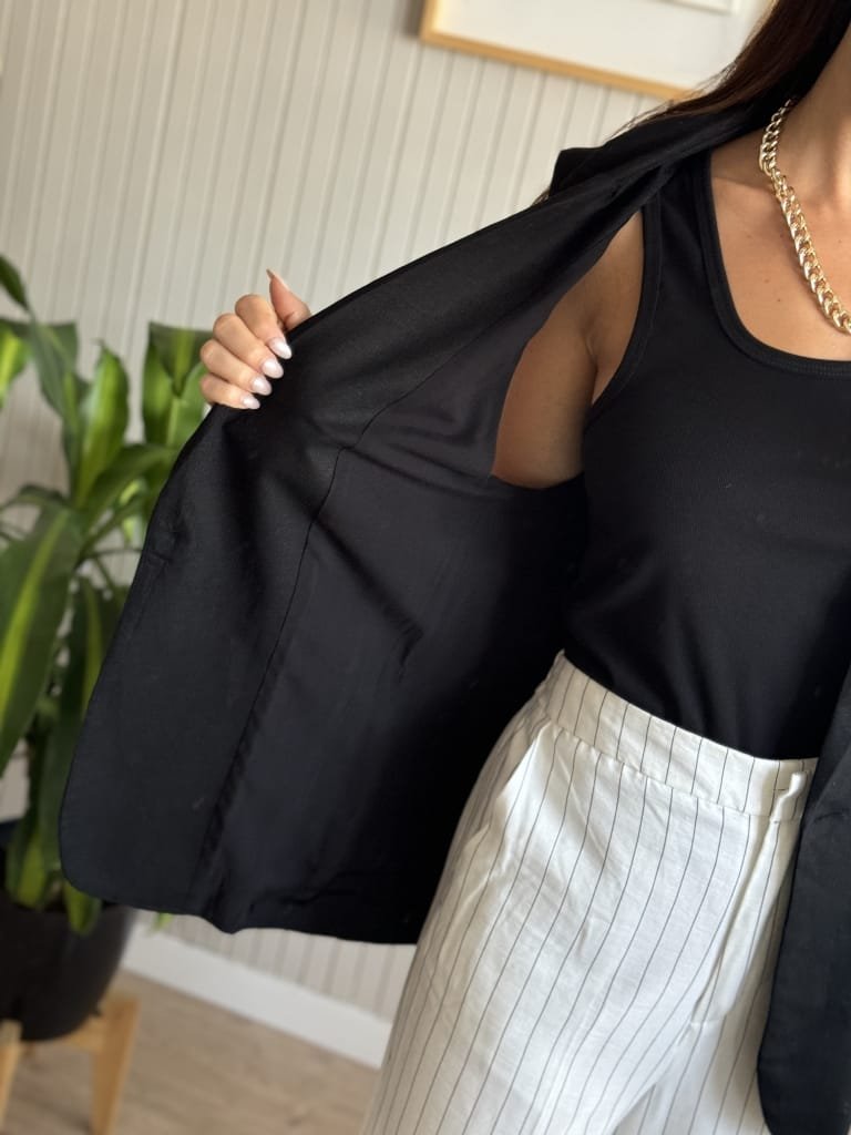 CHALECO SASTRERO LINO NEGRO - Image 4