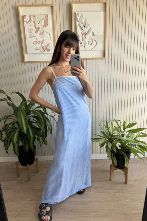VESTIDO TERET CELESTE