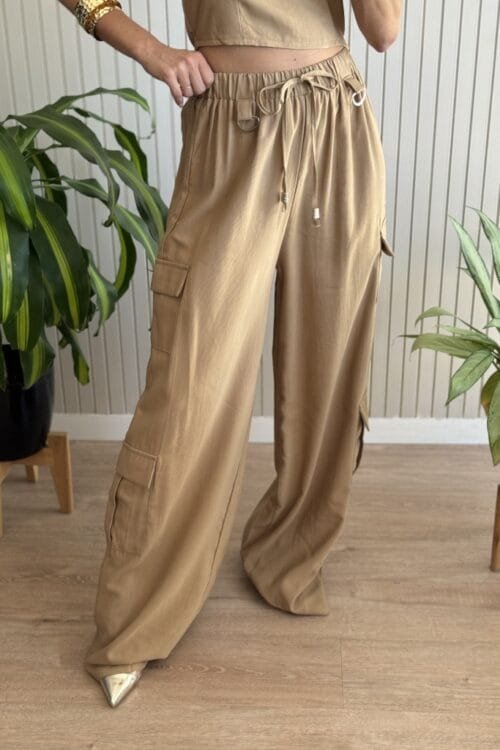 PANTALO MIN CAMEL