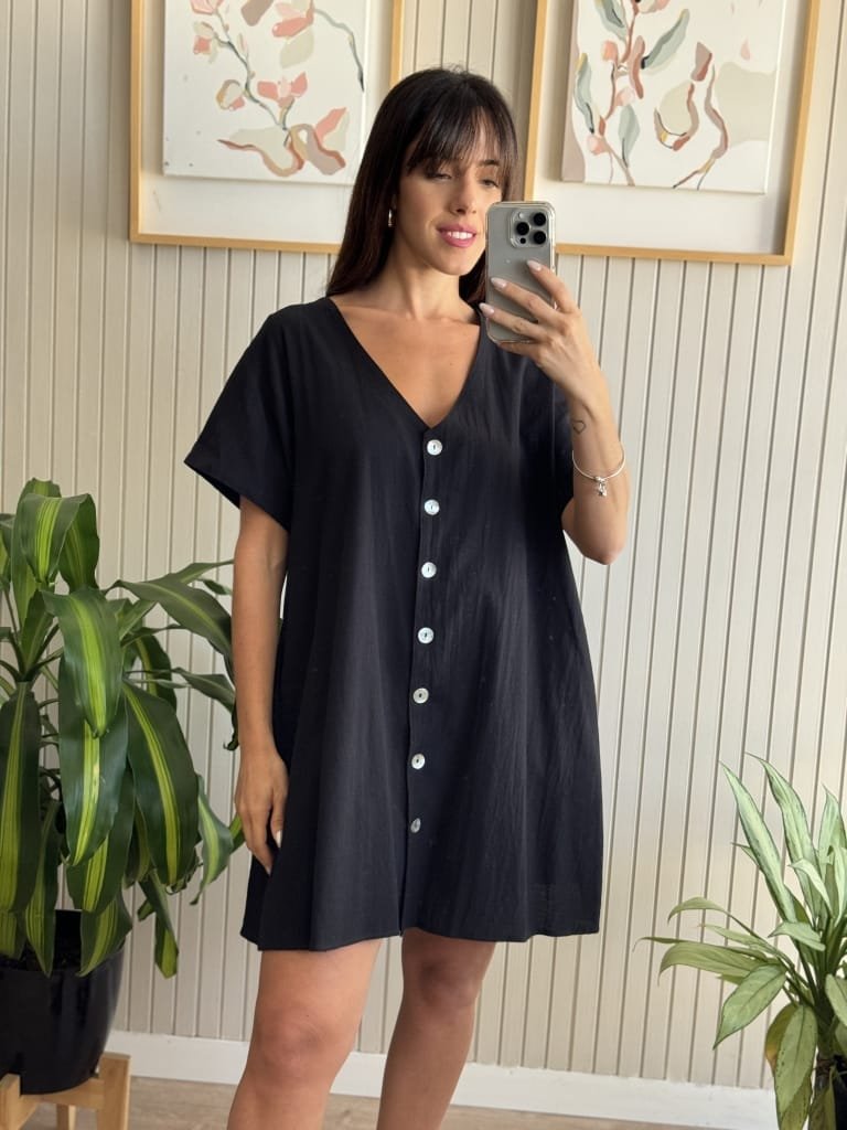 VESTIDO CHERRY NEGRO