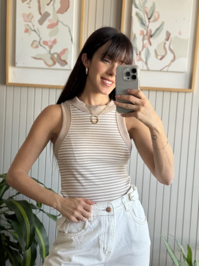 REMERA CAMILLE BEIGE