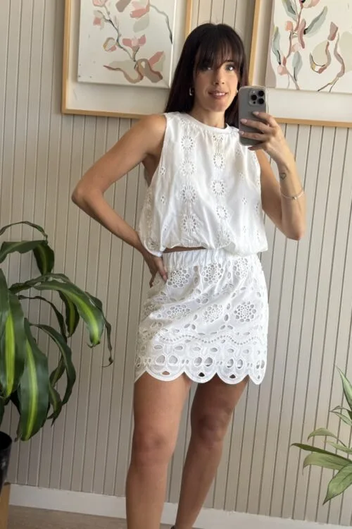 Alternative view of FALDA BRODERY BLANCO