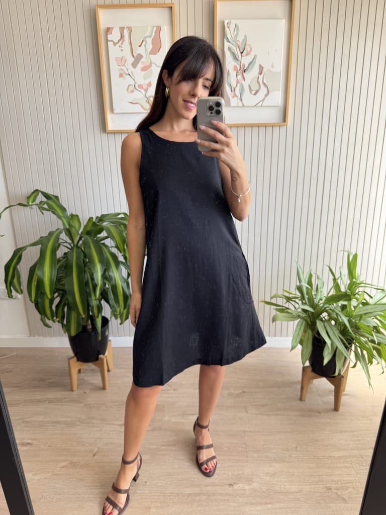 VESTIDO JACKIE NEGRO LARGO