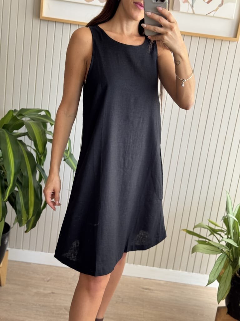 VESTIDO JACKIE NEGRO LARGO - Image 3