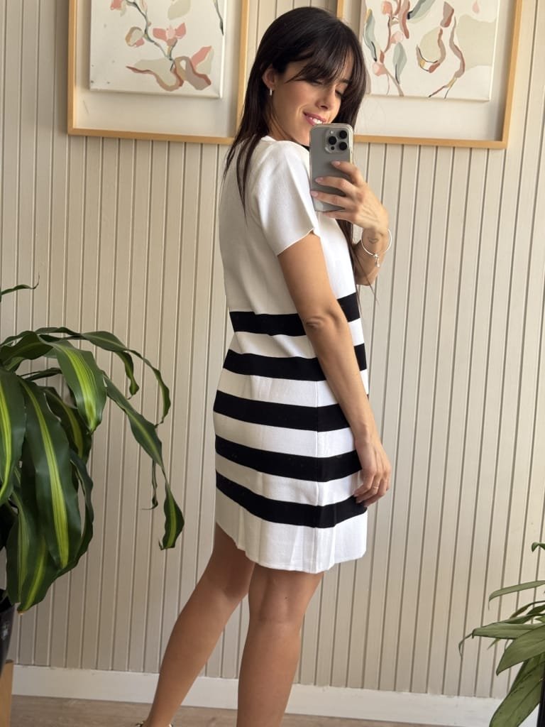 VESTIDO RAYADO BLANCO - Image 2