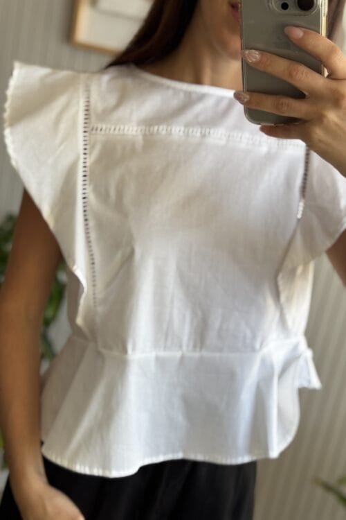 Alternative view of BLUSA BEL WHITE