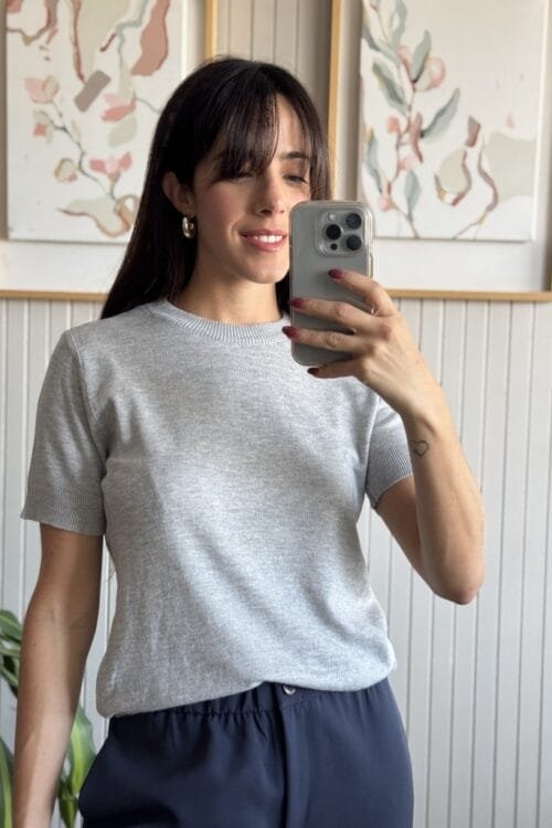 REMERA TOPO GRIS MEL