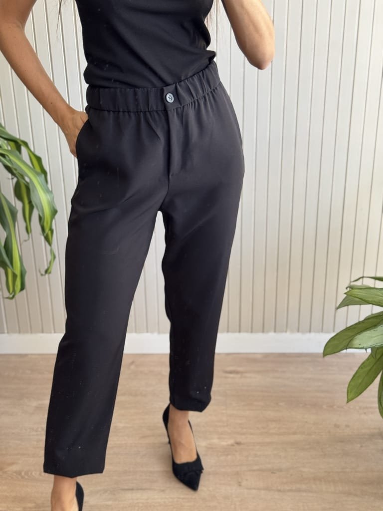 PANTALON CIGARETTE NEGRO