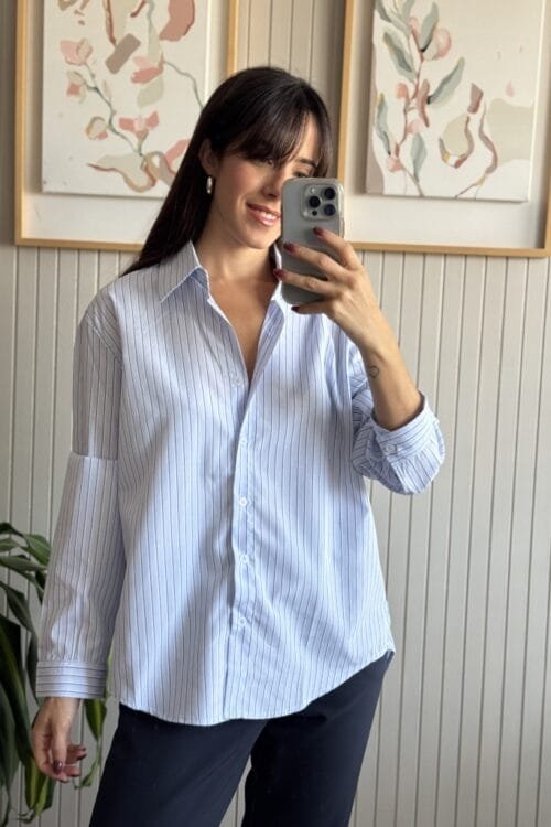 CAMISA ASTEN CELESTE