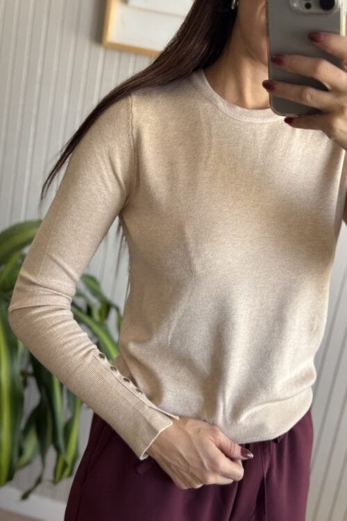 Alternative view of SWEATER ZARA BEIGE