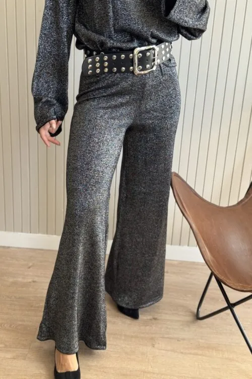 PANTALON LUREX PLATA