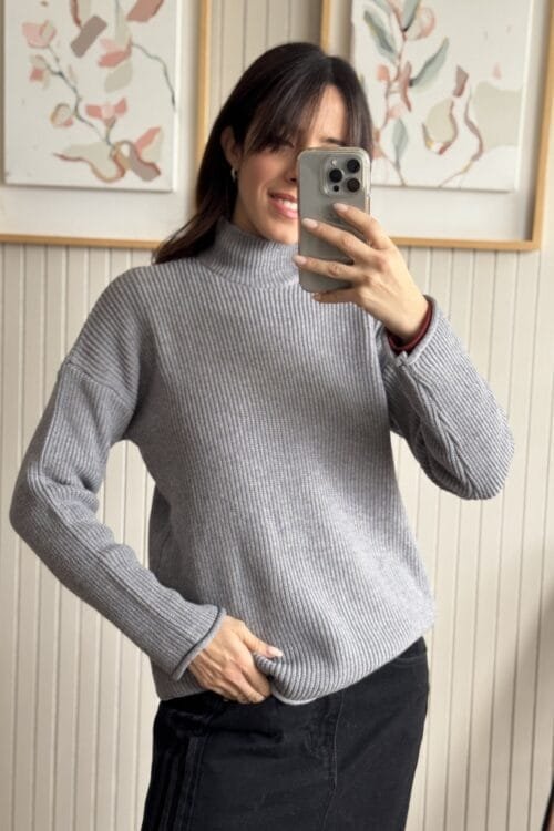 Alternative view of SWEATER CRISPY GRIS