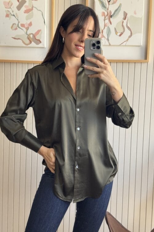 CAMISA SATENITA VERDE O