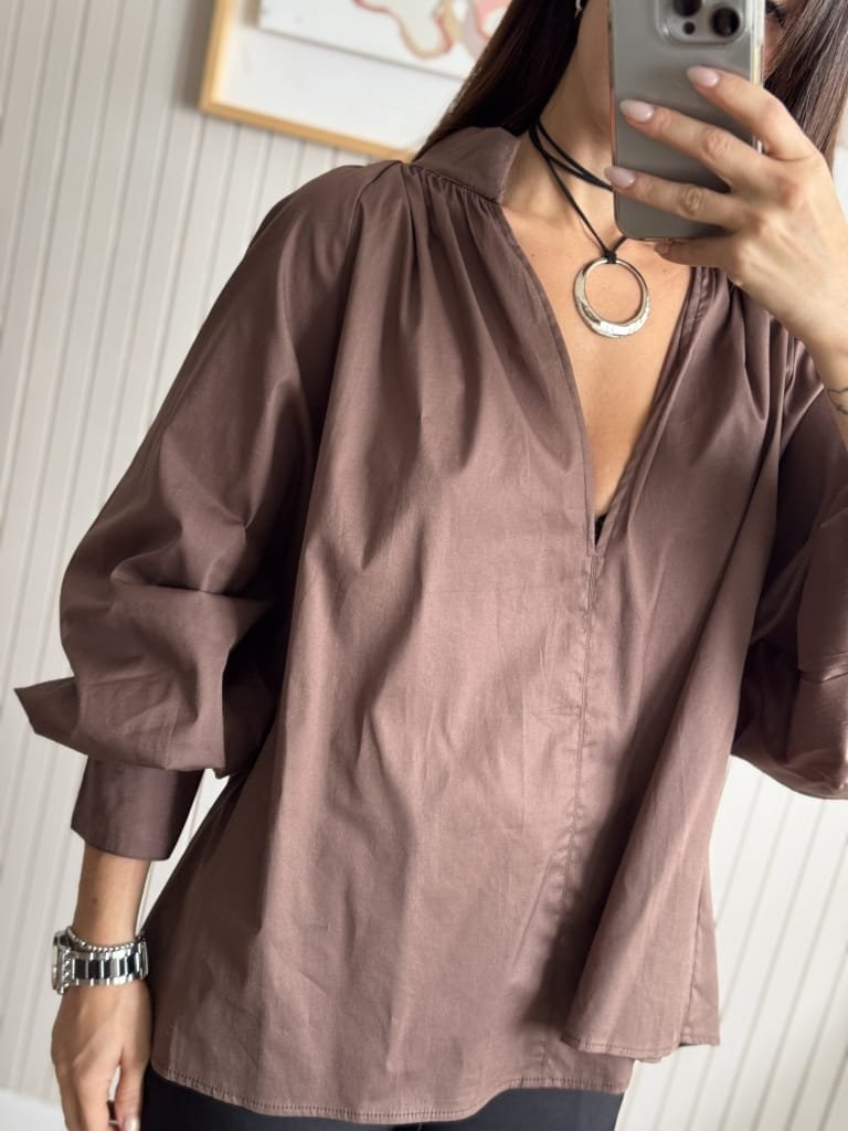 BLUSA SACRISTAN CHOCO - Image 4