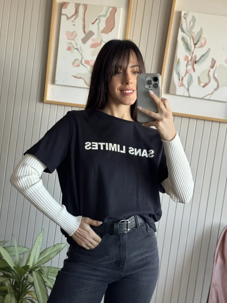 REMERA NO LIMITS NEGRA