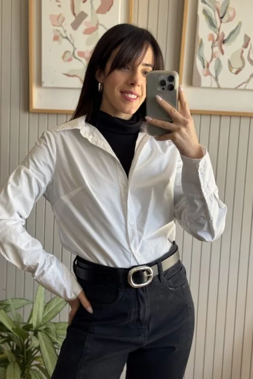 CAMISA CROP GALAIA BLANCA