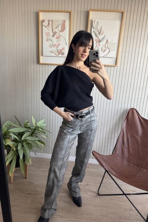PANTALON NUE GRIS