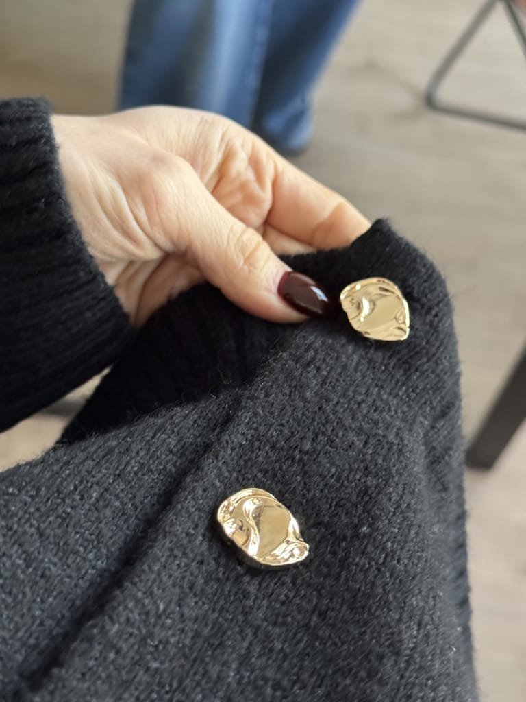 CARDIGAN DAMERO NEGRO - Image 3