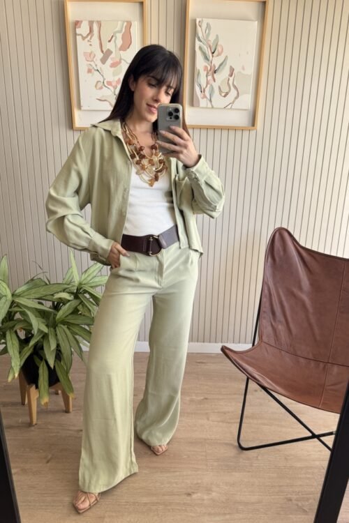 Alternative view of PANTALON ZARA VERDE