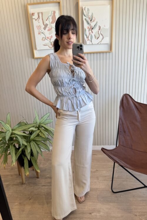 Alternative view of PANTALON ZARA BEIGE