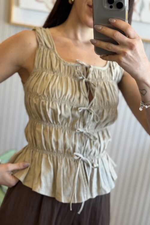 Alternative view of TOP EMILIA BEIGE