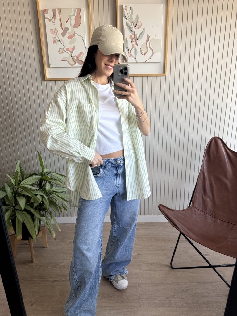 CAMISA OVER RAYADA AMARELLA - Image 2