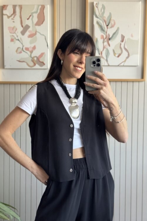 CHALECO GRECIA NEGRO