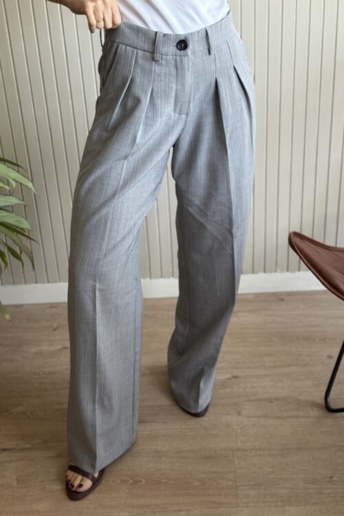 PANTALON RAYADO GRIS