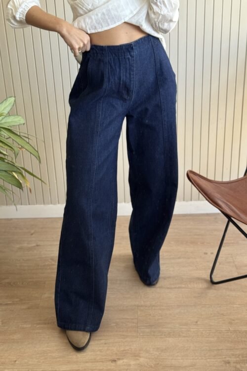 PANTALON WIDE LEG DENIM