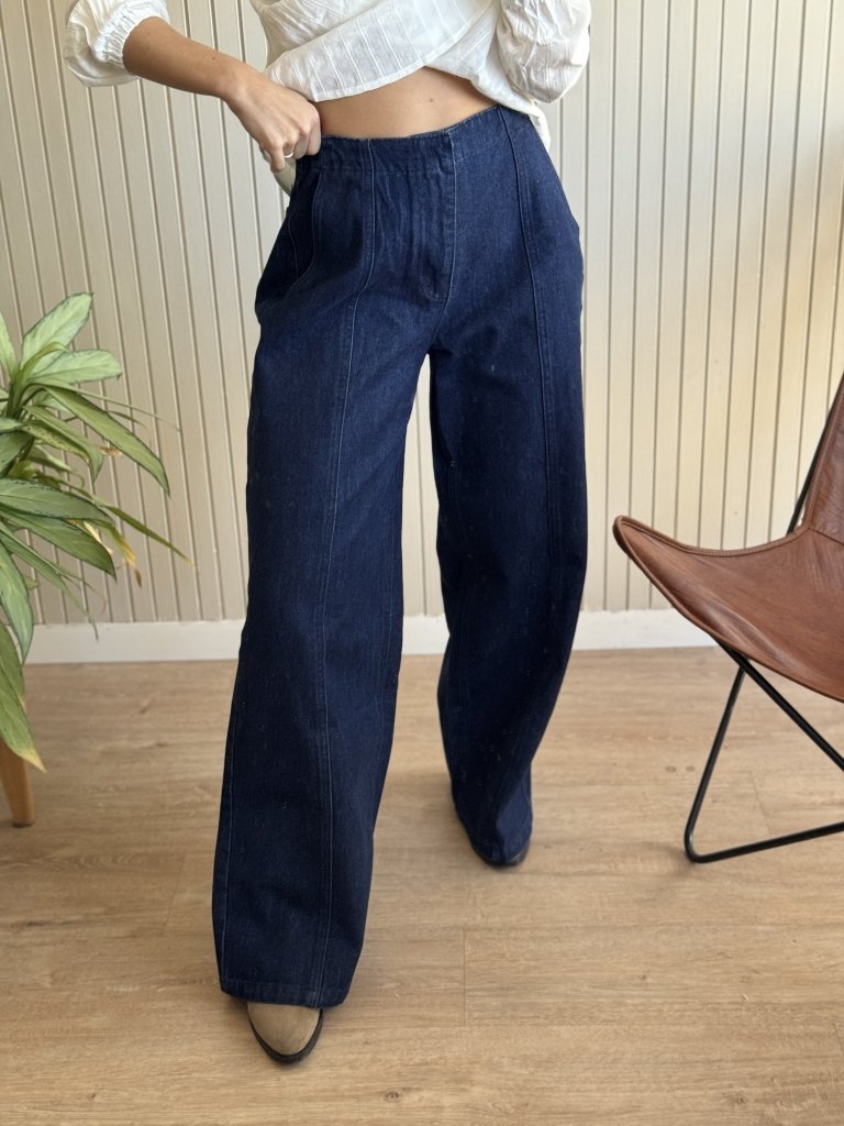 PANTALON WIDE LEG DENIM