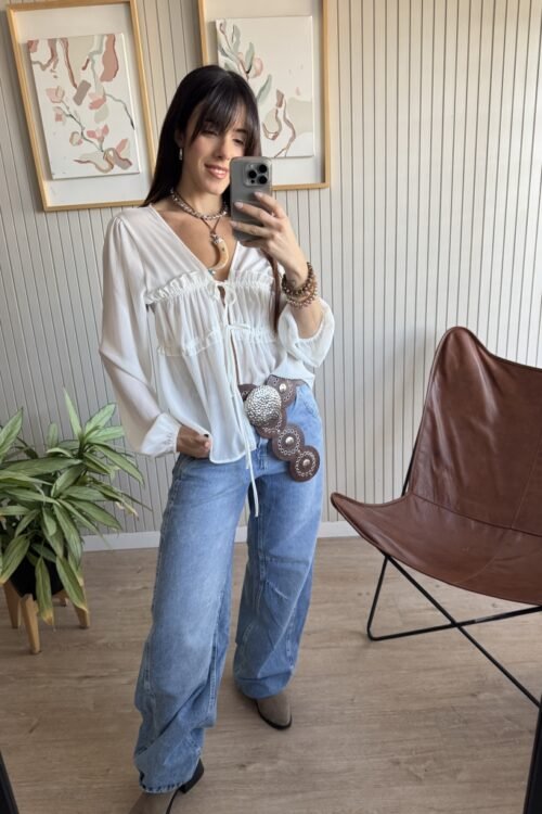 Alternative view of BLUSA JAZ BLANCA